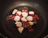 タコとトマトのホイル焼きスパゲッティ♪作り方2写真