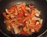 タコとトマトのホイル焼きスパゲッティ♪作り方5写真