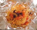 タコとトマトのホイル焼きスパゲッティ♪作り方7写真
