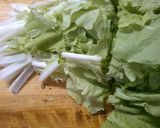 山東菜と　きのこピーマン　鶏肉の　中華煮作り方2写真