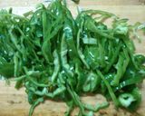山東菜と　きのこピーマン　鶏肉の　中華煮作り方3写真