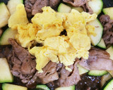 ズッキーニと豚肉のオイスターたまご炒め作り方7写真