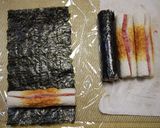 コンビーフin♡ちくわの海苔巻焼き作り方3写真