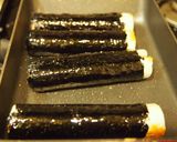 コンビーフin♡ちくわの海苔巻焼き作り方4写真