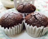 ♡チョコマフィン♡しっとり生チョコ風♪作り方5写真