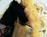 半熟卵とえびの天ぷらのぶっかけうどん作り方4写真