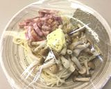 レンジで簡単！和風きのこパスタ風うどん☆作り方1写真