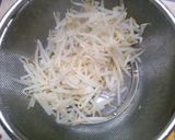 鶏ささみ もやし キュウリの からし和え作り方3写真
