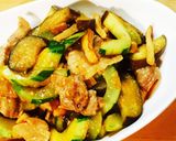 豚とはぐら瓜の辛みそ炒め作り方4写真