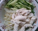 鶏ささみ もやし キュウリの からし和え作り方8写真
