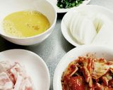 豚キムチャーハン作り方1写真