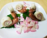 カタツムリのロールサンド♪あじさい添え作り方8写真