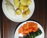 和風♪ズッキーニと愉快な野菜たちの煮込み作り方1写真