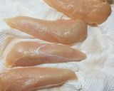 ＊鶏ササミのカリカリハーブ焼き＊作り方1写真