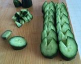 お弁当：塩振りキュウリ〜(o˘◡˘o)♡作り方8写真