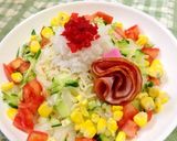 冷やし中華風☆ぶっかけ梅塩ラーメン作り方4写真