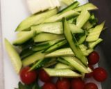 高野豆腐と夏野菜のサラダ作り方2写真