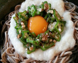 ♡とろろとオクラの冷やし蕎麦♡作り方5写真