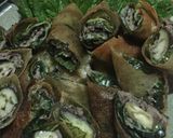 春巻きの皮で牛肉と茄子の大葉巻き&チーズ作り方4写真