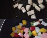 ピーマンとお魚ソーセージのバジル炒め作り方2写真