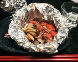 塩辛カニかまキノコの簡単ホイル焼き作り方5写真