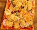 ポテチ乗せピザトースト♫作り方4写真