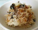 おかきでモチモチ！梅干しと海苔のおこわ作り方4写真