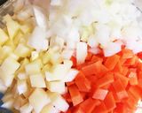 簡単！トマトジュースでミネストローネ作り方1写真