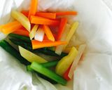 くるくる豚巻きの甘辛煮 彩り野菜☆作り方4写真