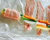 くるくる豚巻きの甘辛煮 彩り野菜☆作り方5写真