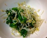 簡単な一品☆菊菜とモヤシのなめたけ和え作り方2写真