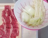 割下簡単！あるものですき焼き丼作り方1写真