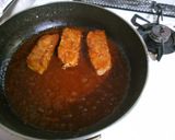 簡単　マグロステーキ　ケチャと　ソースで作り方6写真