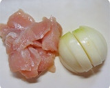 ささみと玉葱のカレー炒めのせ塩らーめん作り方2写真
