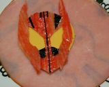 キャラ弁 仮面ライダードライブ タイプＴ作り方4写真