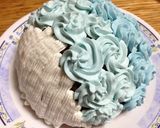 簡単　キャラ　ドームケーキ☆エルサ作り方7写真