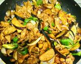 簡単　ナスと豚コマの甘味噌炒め作り方4写真