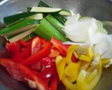 牛肉と夏野菜のオイスター炒め作り方1写真