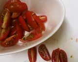 ミニトマトとツナのマヨチーズ焼き♪作り方1写真