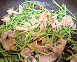 豆苗＆豚肉でスタミナＵＰぶっかけラーメン作り方6写真