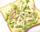 バジル×ゆず胡椒風味　枝豆トースト作り方3写真
