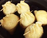 簡単♡鶏ひき肉と豆腐のヘルシー巾着作り方5写真