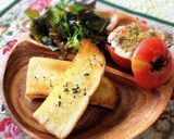 海の幸リゾット詰め焼きトマト作り方8写真