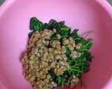 モロヘイヤと納豆の和え物☆夏風邪予防対策作り方3写真