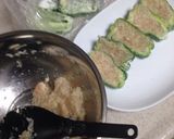 鶏挽肉で柔らか！鶏つくね風ピーマン肉詰め作り方3写真