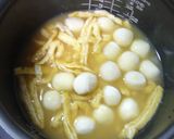 さといもと油揚げと水菜の炊き込みごはん作り方2写真