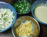 簡単天婦羅：明日葉・新玉かき揚・コーン作り方5写真