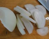 夏が来た☀茗荷と南瓜・玉ねぎのお味噌汁作り方2写真