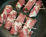 豚肉と大葉のくるくる焼き作り方3写真