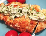 ラー油鷄の魚焼きグリル焼き ネギマヨ添え作り方5写真